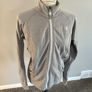 North Face Grey Zip Sweatshirt Jacket